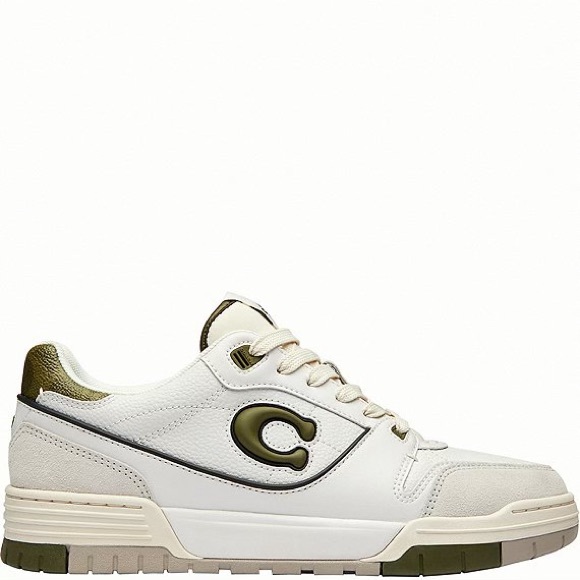 Coach Women’s Soho Sneaker in Olive/Optic White - Size 7 - Picture 4 of 14